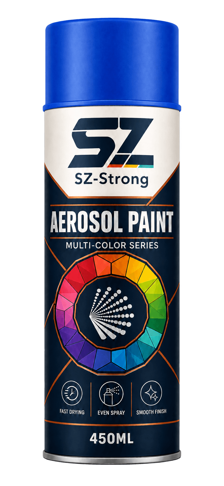 SZ-Strong Aerosol Paint 450 mL can with blue cap
